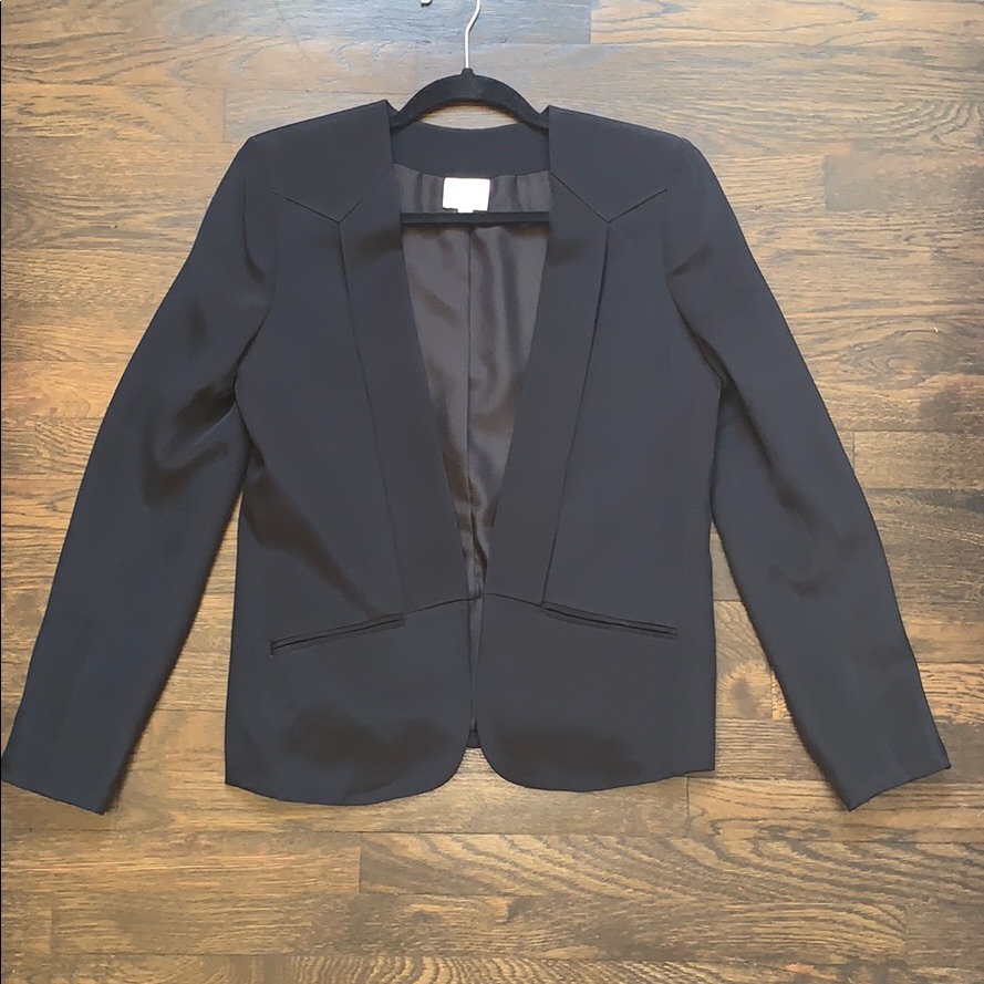 Black Silk Blazer By Parker. Size Xs New